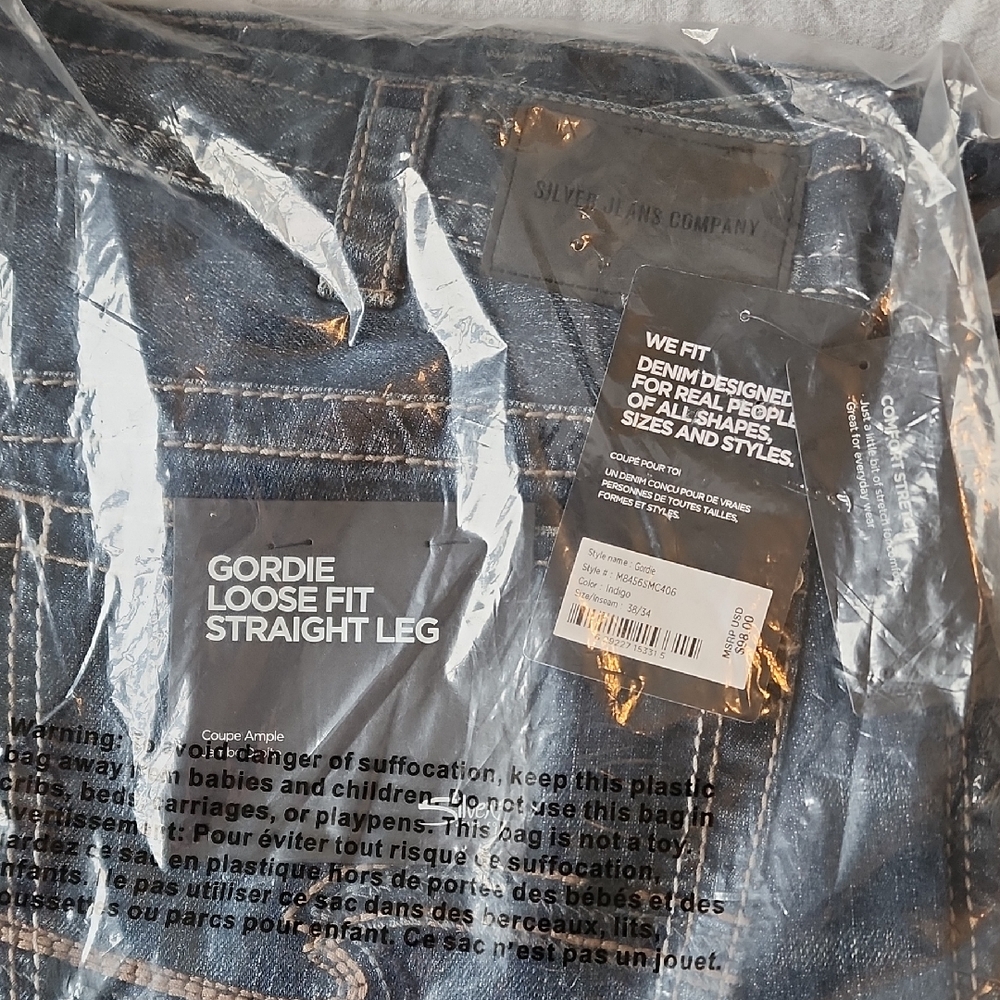 Silver Jeans Blue Straight Leg Men's Jeans